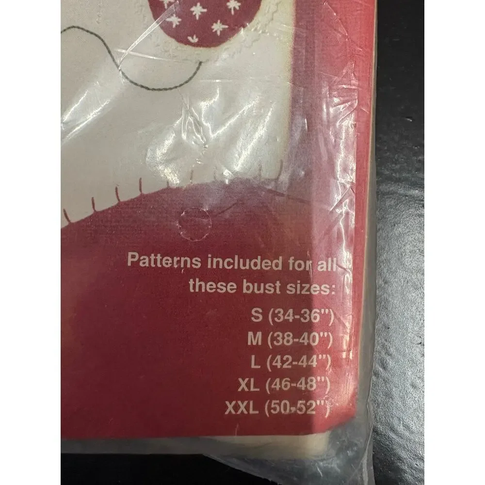 Vintage Dimensions Applique Christmas Vest Kit Pattern Snowflake Mittens 62087